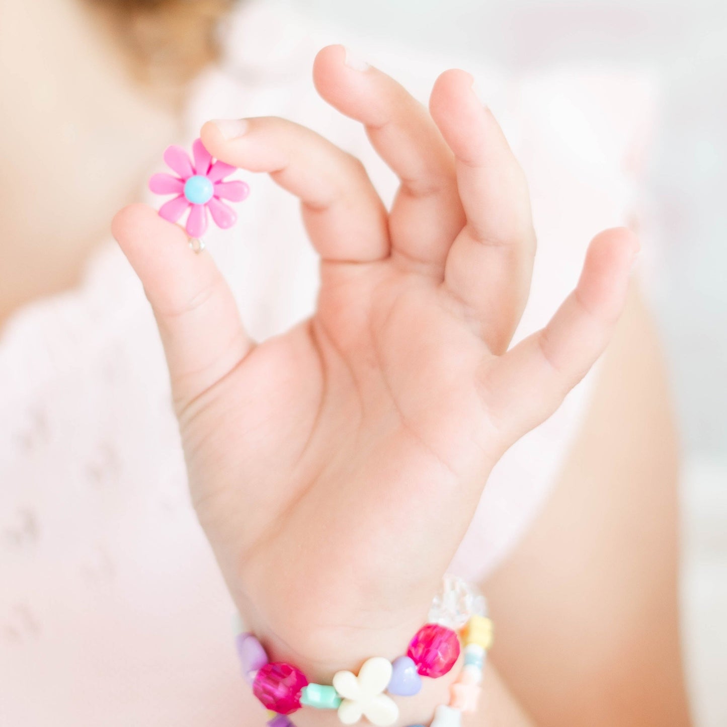 Hot Pink Flower Charm