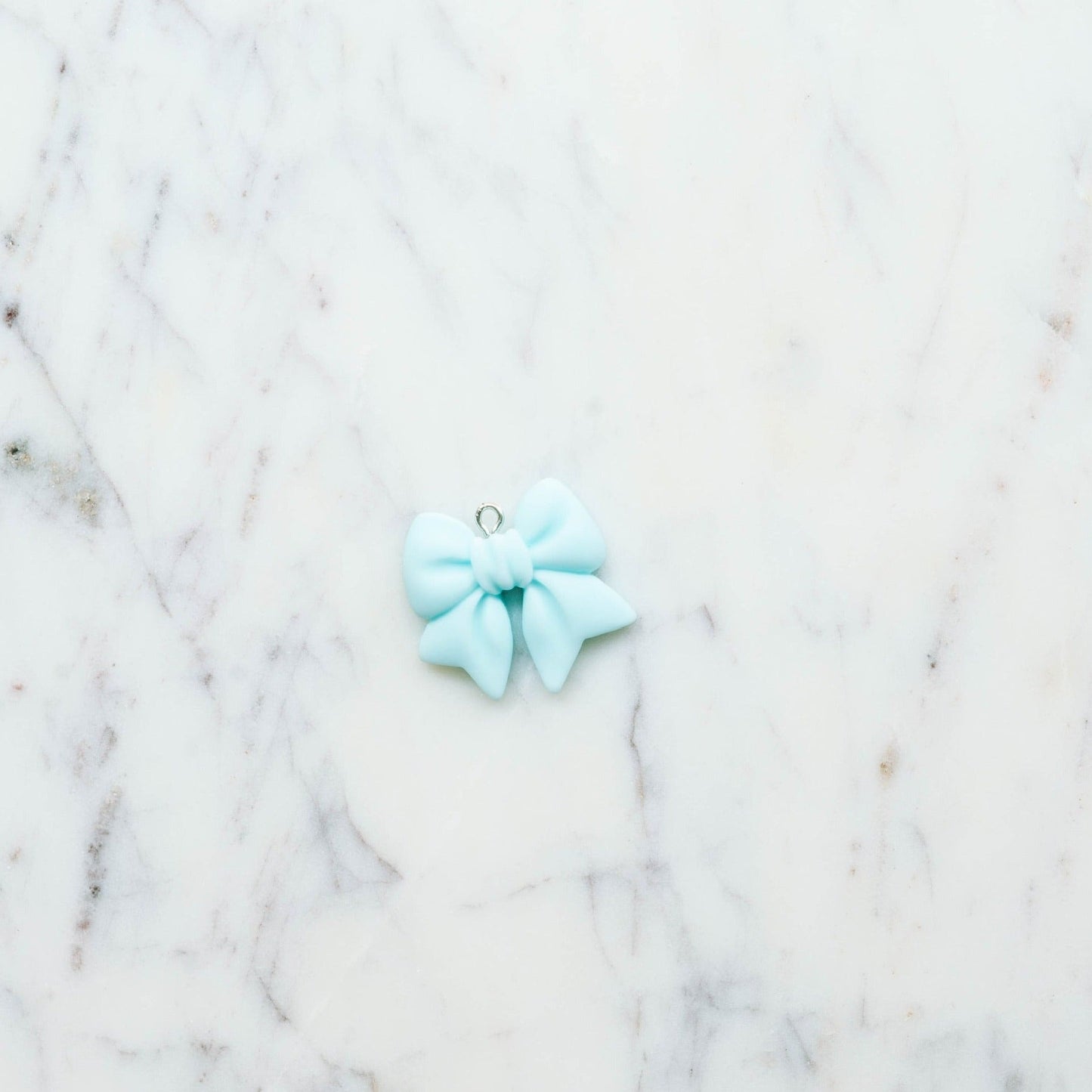 Large Blue Bow Charm
