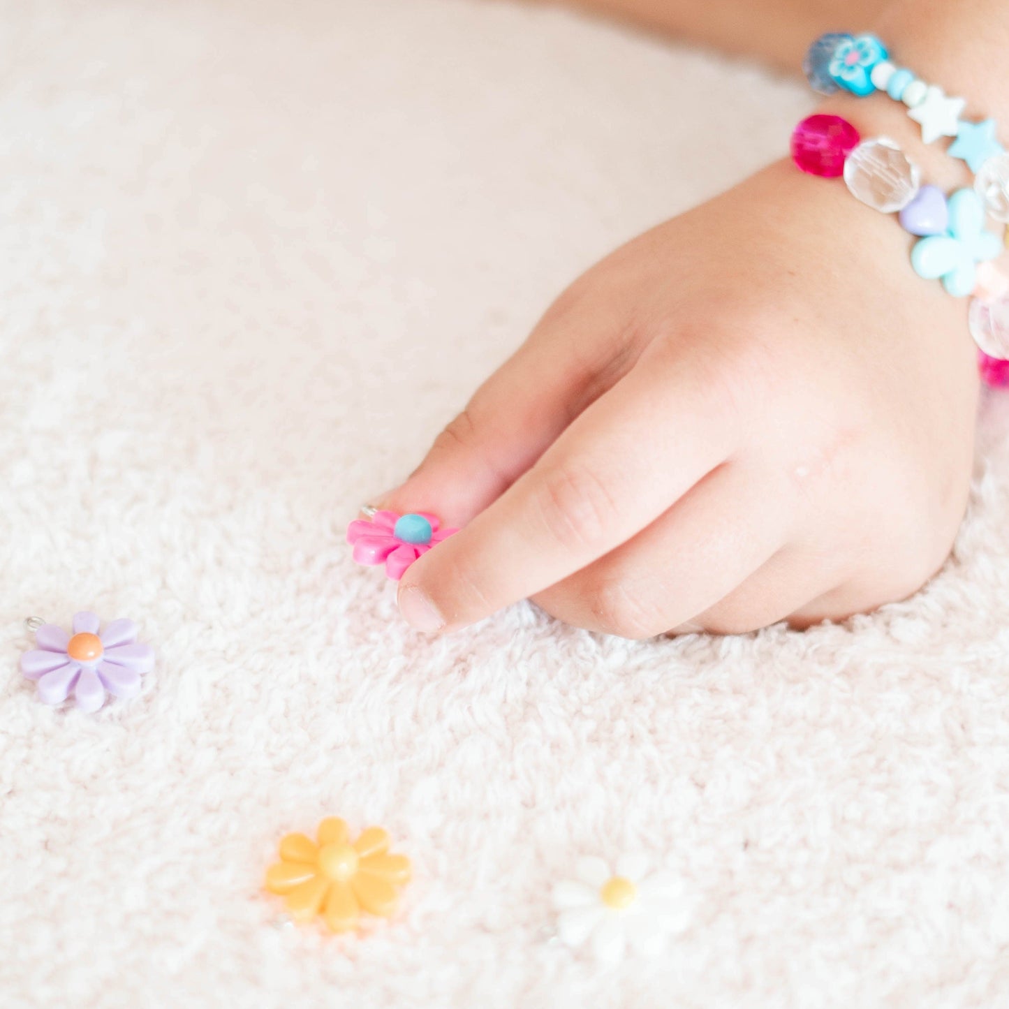 White Flower Charm