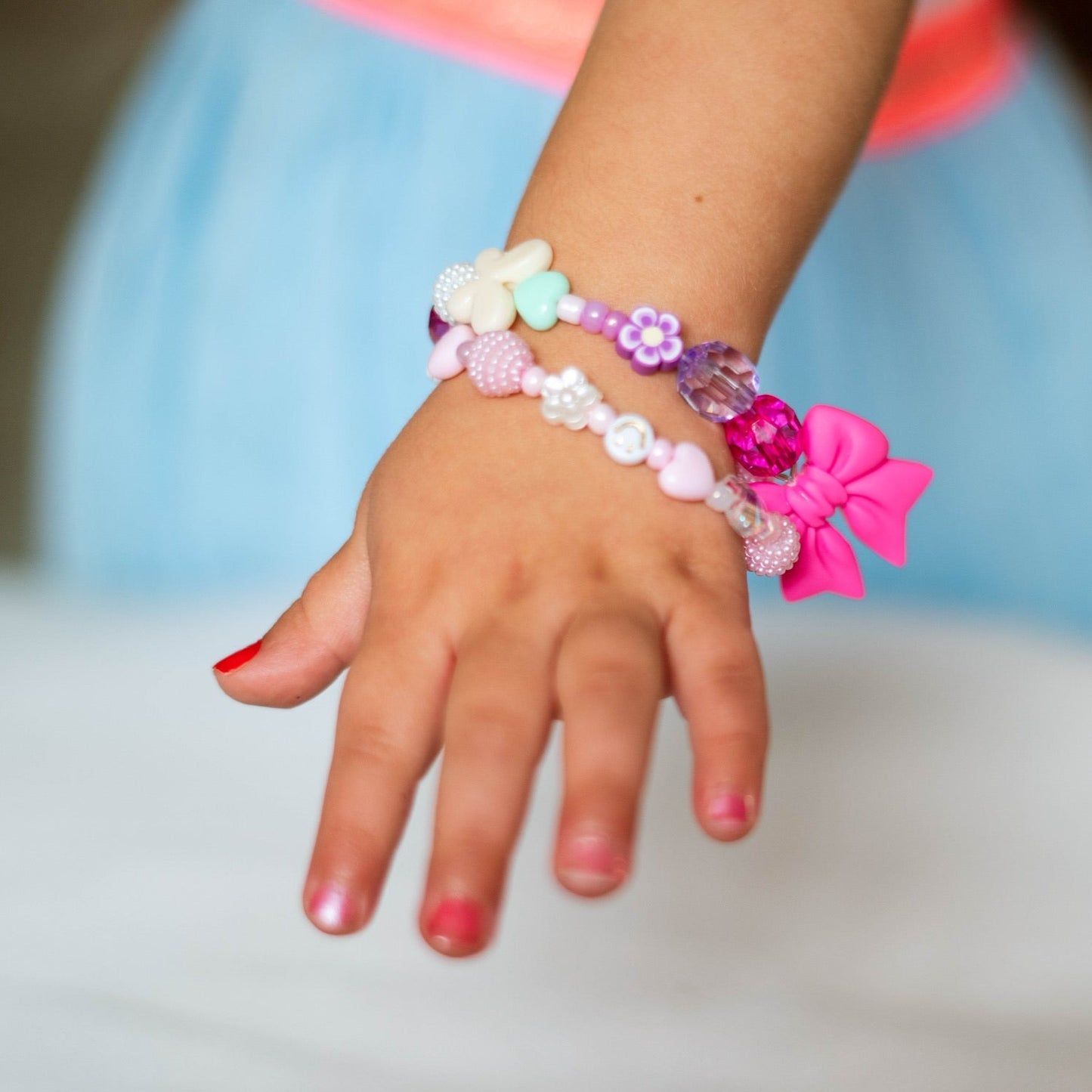 Large Hot Pink Bow Charm