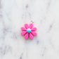 Hot Pink Flower Charm